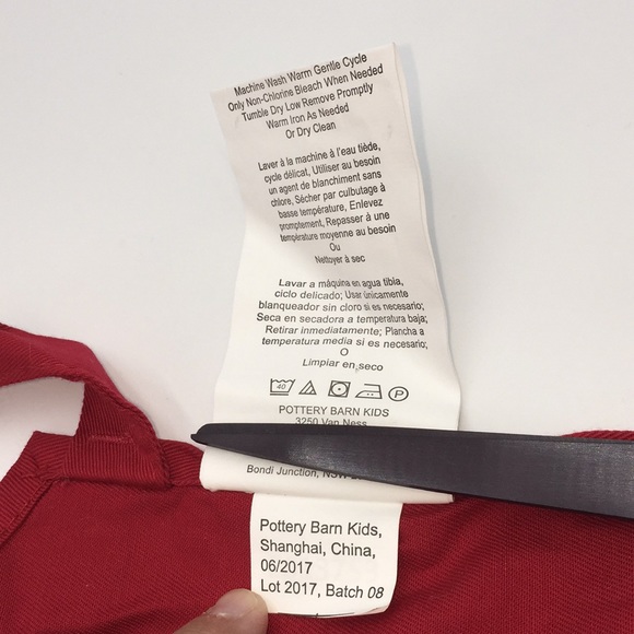 Pottery Barn Kids Christmas Apron Child’s Grayson Kitchen Baking - Picture 11 of 15